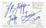 Jools Topp Signed 3x5 Index Card Autographed Actress Comedian Topp Twins