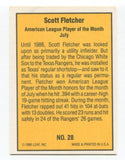 1986 Donruss Highlights Scott Fletcher Signed Baseball Card Autographed AUTO #28