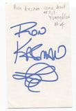 Ron Kasman Signed Index Card Autograph Signature Comic Artist Youngblood