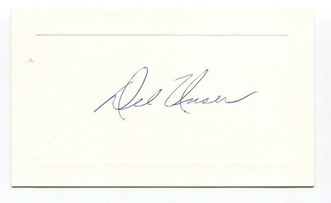 Del Unser Signed Card Autograph MLB Baseball Roger Harris Collection