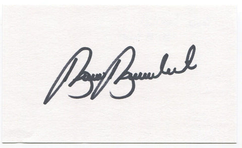 Bruce Benedict 3x5 Index Card Autographed Signature Atlanta Braves All Star