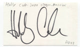 Holly Cole Signed 3x5 Index Card Autographed Signature Singer