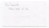 Bob Sadowski Signed 3x5 Index Card Autographed Baseball Boston Red Sox