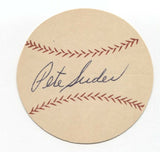 Peter Suder Signed Paper Baseball Autograph Signature Philadelphia Athletics