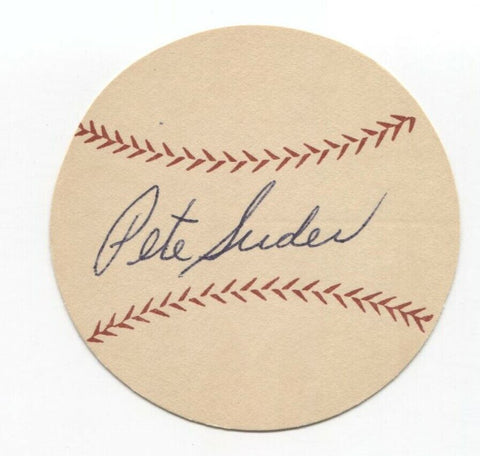 Peter Suder Signed Paper Baseball Autograph Signature Philadelphia Athletics