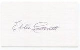 Eddie Carnett Signed 3x5 Index Card Autographed MLB Baseball Boston Braves