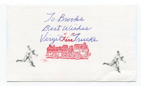 Virgil Trucks Signed 3x5 Index Card Autographed Baseball Signature NO HITTER