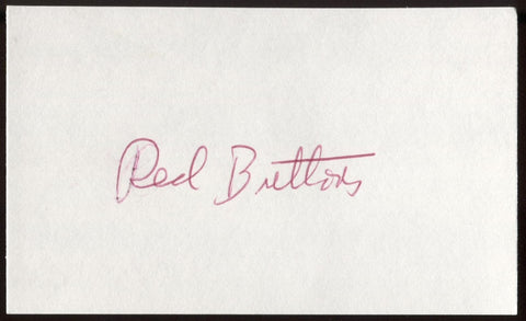 Red Buttons Signed Index Card Signature Vintage Autographed AUTO 