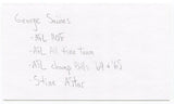 George Saimes Signed 3x5 Index Card Autographed NFL Football Buffalo Bills