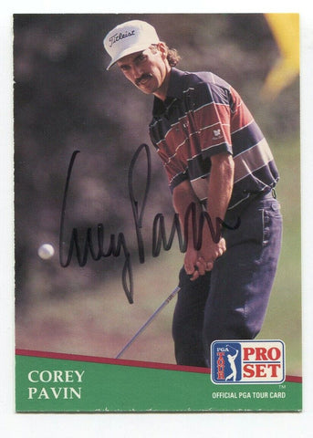 1991 Pro Set PGA Golf Corey Pavin Signed Card Autographed Signature #3