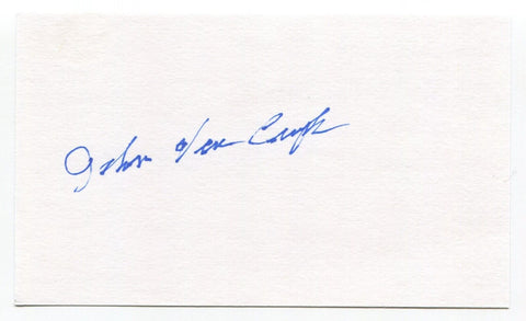 Johnny Van Cuyk Signed 3x5 Index Card Autograph Baseball 1947 Brooklyn Dodgers