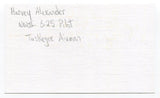 Harvey Alexander Signed 3x5 Index Card Autograph WWII Army B-25 Tuskegee Airman