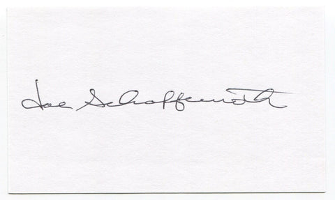 Joe Schaffernoth Signed 3x5 Index Card Autographed MLB Baseball Chicago Cubs