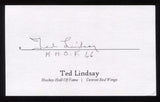 Ted Lindsay Signed 3x5 Index Card Signature Autograph Hockey Hall of Fame