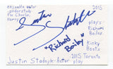 Justin Stadnyk Signed 3x5 Index Card Autographed Actor Kinky Boots