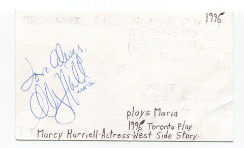 Marcy Harriell Signed 3x5 Index Card Autograph Actress Singer Death Proof Moana