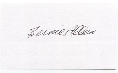 Bernie Allen Signed 3x5 Index Card Autographed Signature Washington Senators 