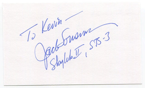 Jack Lousma Signed 3x5 Index Card Autographed Space NASA Astronaut