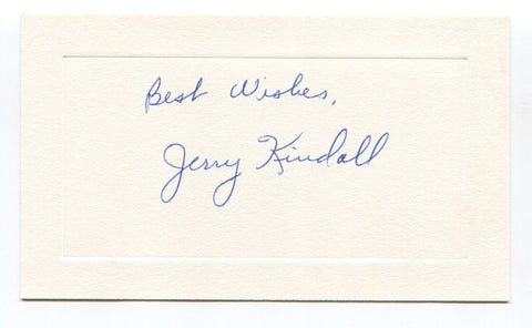 Jerry Kindall Signed Card Autograph MLB Baseball Roger Harris Collection