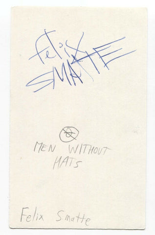 Felix Smatte Signed 3x5 Index Card Autographed Signature Men Without Hats