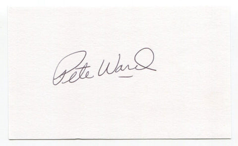 Peter "Pete" Ward Signed 3x5 Index Card Autograph Baseball MLB New York Yankees