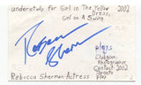 Rebecca Sherman Signed 3x5 Index Card Autographed Actress Forgetting Sandy Glass