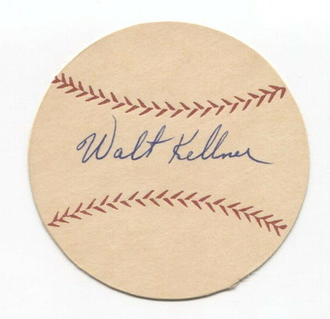 Walt Kellner Signed Paper Baseball Autograph Signature Philadelphia Athletics