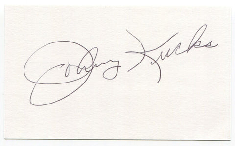 Johnny Kuck Signed 3x5 Index Card Autographed Baseball MLB New York Yankees