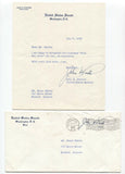 John Pastore Signed Letter TLS Autographed Signature Senator Governor