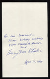 Harry Mark Petrakis Signed Book Page Cut Autographed Cut Signature Author