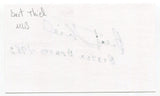 Bert Thiel Signed 3x5 Index Card Autograph Baseball MLB 1952 Boston Braves