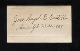 Jose "Cuate" Castilla Signed Card from 1933  Autographed Music Signature