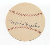 Morrie Martin Signed Paper Baseball Autographed Signature Chicago White Sox