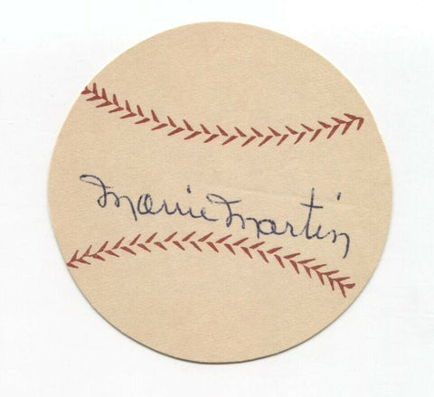 Morrie Martin Signed Paper Baseball Autographed Signature Chicago White Sox