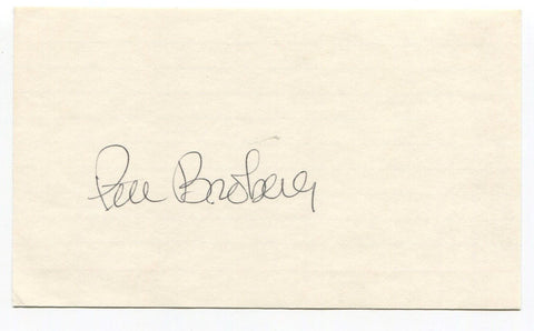 Pete Broberg Signed 3x5 Index Card Autographed MLB Baseball Texas Rangers