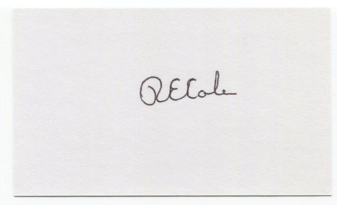 Richard E. Cole Signed 3x5 Index Card  Autographed WWII Doolittle Raiders