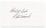 Dick Tomanek Signed 3x5 Index Card Autograph Baseball 1953 Cleveland Indians