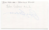 John Gelnar Signed 3x5 Index Card Autographed MLB Baseball Seattle Pilots