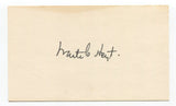 Waite Hoyt Signed 3x5 Index Card Autographed Baseball Hall Of Fame HOF Yankees