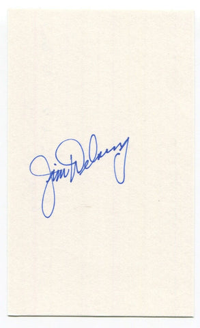 Jim Delsing Signed 3x5 Index Card Autographed MLB Baseball New York Yankees