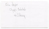 John Napier Signed 3x5 Index Card Autographed US Bobsled Team