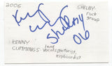 Shelby - Kenny Cummings Signed 3x5 Index Card Autographed Signature