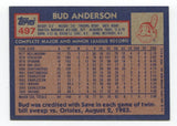 1984 Topps Bud Anderson Signed Card Baseball Autographed AUTO #497