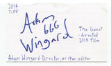 Adam Wingard Signed 3x5 Index Card Autographed Signature Film Director