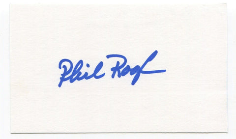 Phil Roof Signed 3x5 Index Card Autographed MLB Baseball Milwaukee Brewers