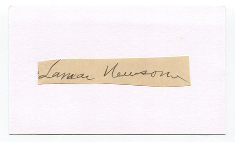Lamar Skeeter Newsome Signed Cut Index Card Autographed Baseball MLB Athletics
