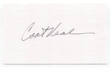 Coot Veal Signed 3x5 Index Card Autograph Baseball MLB