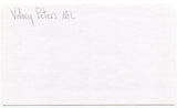 Volney Peters Signed 3x5 Index Card Autographed MLB Baseball Washington Redskins