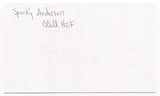 Sparky Anderson Signed 3x5 Index Card Autographed Philadelphia Phillies HOF 