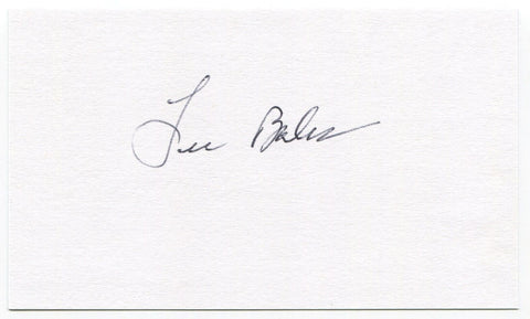 Lee Bales Signed 3x5 Index Card Autographed Signature Atlanta Braves MLB